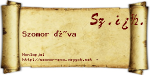 Szomor Éva névjegykártya