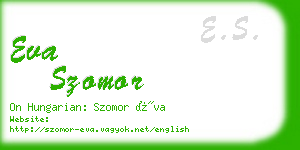 eva szomor business card